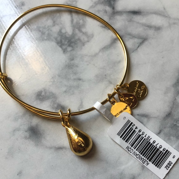 NWT Alex and Ani Swarovski Teardrop Topaz Bangle - Picture 5 of 5